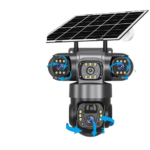 V380 Pro 15MP 6K 10X Zoom عدسة ثلاثية 4G الشمسية في الهواء الطلق ثلاثة شاشات PIR كشف الحركة كاميرا CCTV الأمن