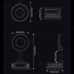 ⁦حامل هاتف السيارة المغناطيسي 360 ° دوران قابل للطي مع كوب شفاط المكنسة الكهربائية لهاتف iPhone 12-16 Series حامل هاتف السيارة/صالة الألعاب الرياضية/القيادة⁩ - الصورة ⁦2⁩