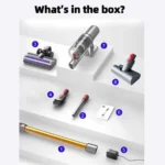 ⁦مكنسة كهربائية محمولة باليد ABIR VC205، 27000PA، شاشة تعمل باللمس، مستشعر الغبار الذكي، التحكم التلقائي في السرعة لتنظيف سجادة السرير المنزلية⁩ - الصورة ⁦6⁩