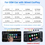 ⁦CarlinKit CarPlay Ai Box Android 13 SM6225 8 cores 8G + 128G Smart Android TV Box Wireless CarPlay Android Auto Support 512GB TF⁩ - الصورة ⁦5⁩