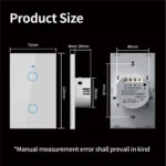 ⁦Tuya US WiFi الذكية الجدار التبديل RF433 1/2/3/4 عصابة لا سلك محايد اللمس الاستشعار LED مفاتيح الإضاءة المنزل الذكي أليكسا جوجل المنزل⁩ - الصورة ⁦5⁩