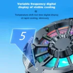 ⁦مشبك خلفي مروحة تبريد مشعاع شاحن لاسلكي مغناطيسي للهاتف RGB ضوء لـ Magsafe iPhone 16 15 14 13 12 Pro Max شحن سريع⁩ - الصورة ⁦5⁩