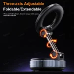 ⁦حامل هاتف السيارة المغناطيسي 360 ° دوران قابل للطي مع كوب شفاط المكنسة الكهربائية لهاتف iPhone 12-16 Series حامل هاتف السيارة/صالة الألعاب الرياضية/القيادة⁩ - الصورة ⁦4⁩