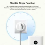 ⁦GIRIER المكونات الذكية زيجبي 20A مقبس مخرج المنزل الذكي الاتحاد الأوروبي 4200 واط مع وظيفة مراقبة الطاقة يدعم مساعد المنزل أليكسا جوجل⁩ - الصورة ⁦4⁩