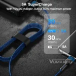 ⁦Vumpach usb نوع c كابل شحن سريع كابل شاحن سلك البيانات c آيفون 15 سامسونج s21 A51 شاومي mi 10 redmi هواوي كابل⁩ - الصورة ⁦2⁩